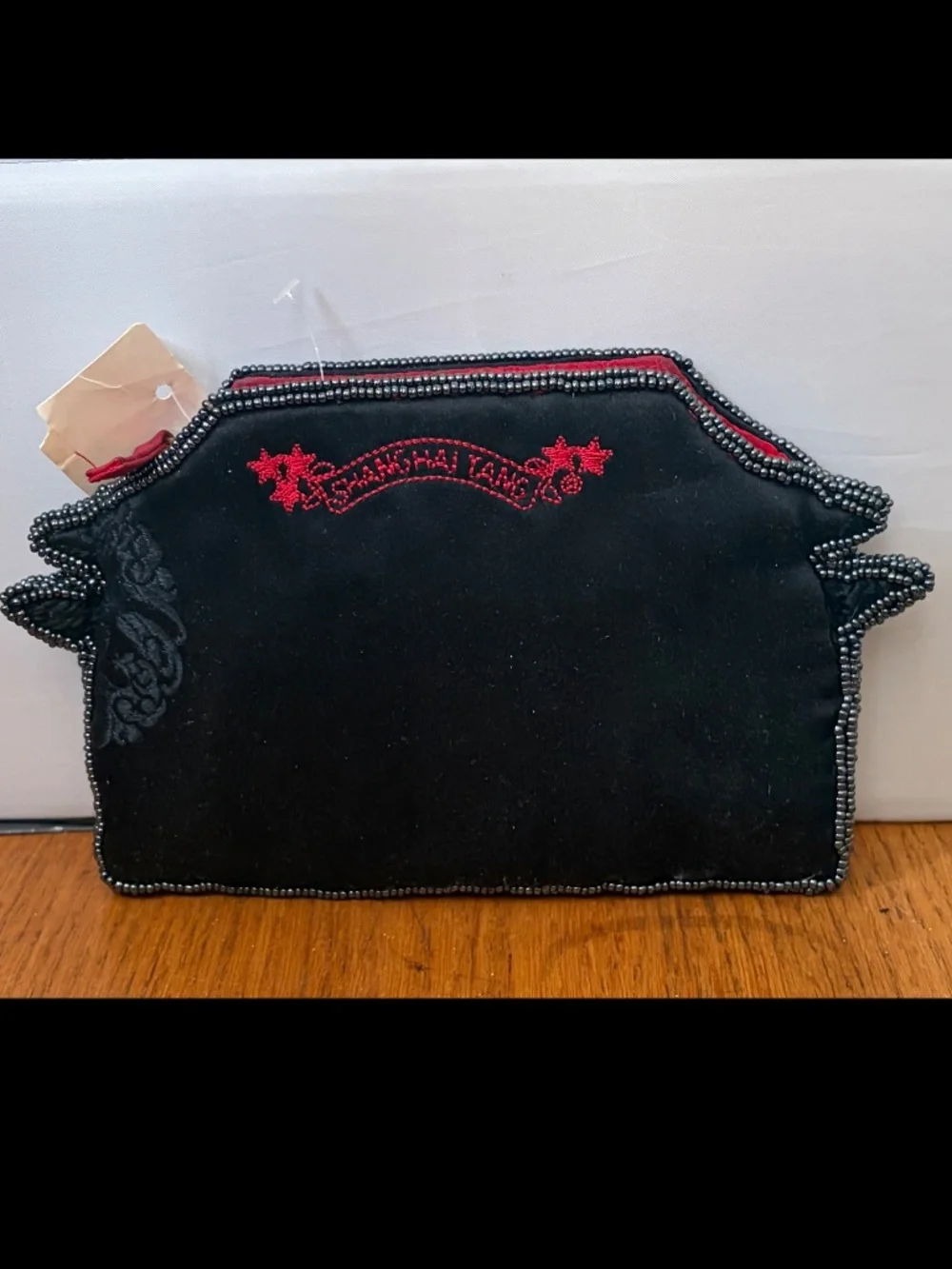 Vintage Shanghai Tang Beaded Pagoda Building Coin Purse Clutch Novelty Pouch NWT